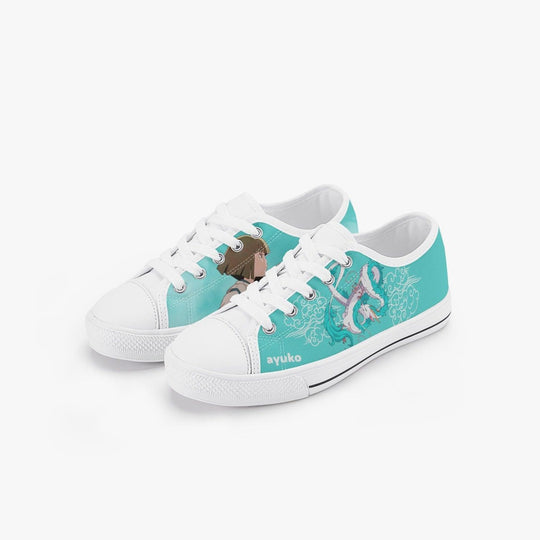 Spirited Away Haku Blue Kids A-Star Low Anime Shoes _ Spirited Away _ Ayuko