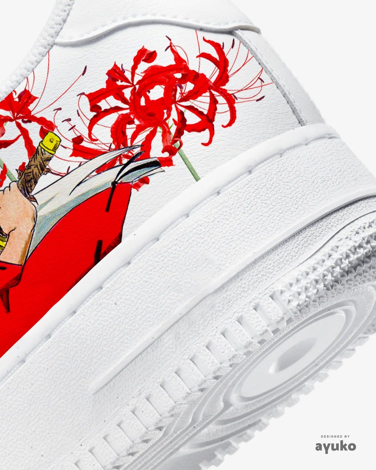 Inuyasha Red Spider Lily Air F1 Anime Shoes _ Inuyasha _ Ayuko