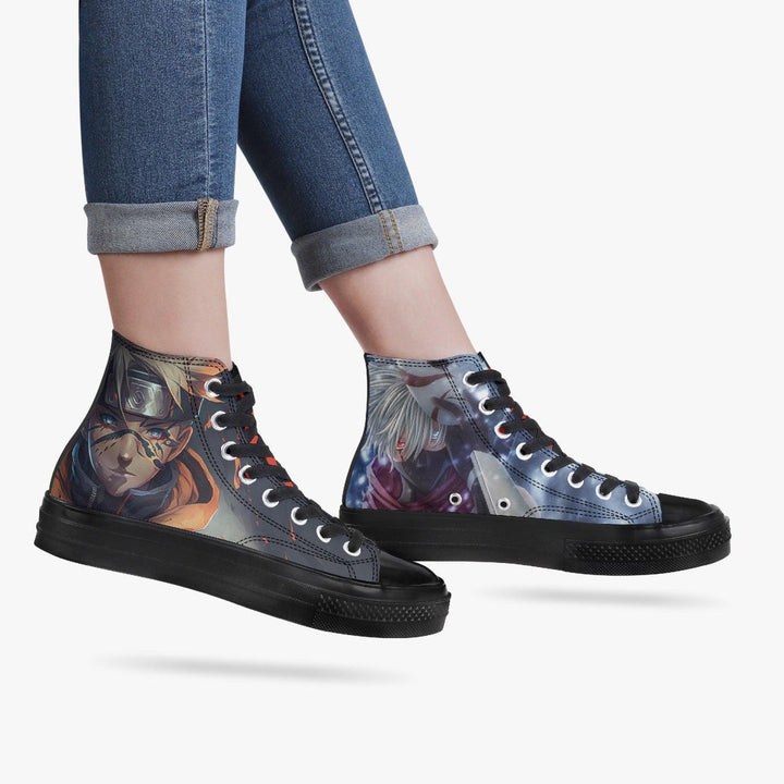 Naruto Shippuden Kakashi Hatake And Naruto Uzumaki A-Star High Anime Shoes _ Naruto _ Ayuko