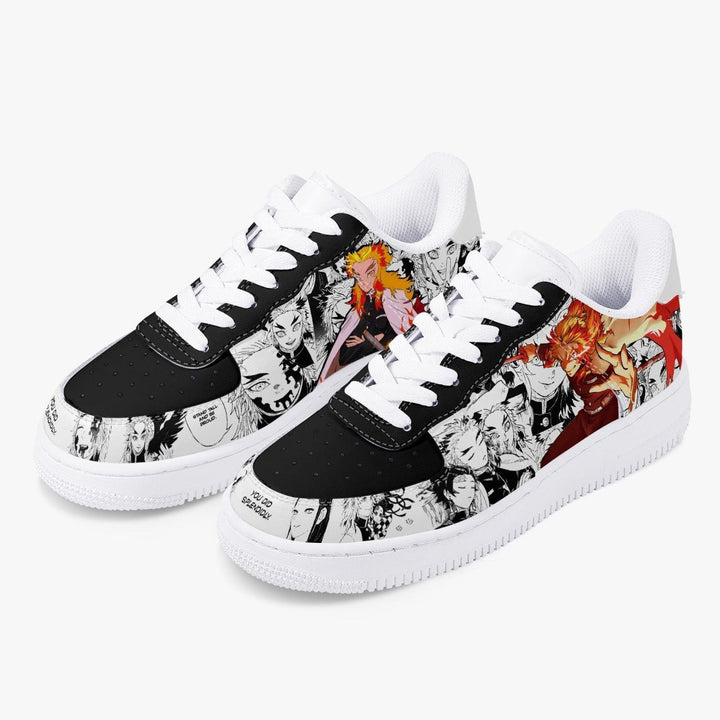 Demon Slayer Kyojuro Rengoku Manga Style Air F1 Anime Shoes _ Demon Slayer _ Ayuko