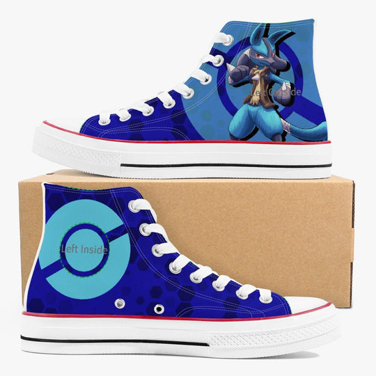 Pokemon Lucario A-Star High White Anime Shoes _ Pokemon _ Ayuko