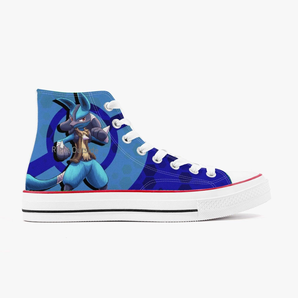 Pokemon Lucario A-Star High White Anime Shoes _ Pokemon _ Ayuko