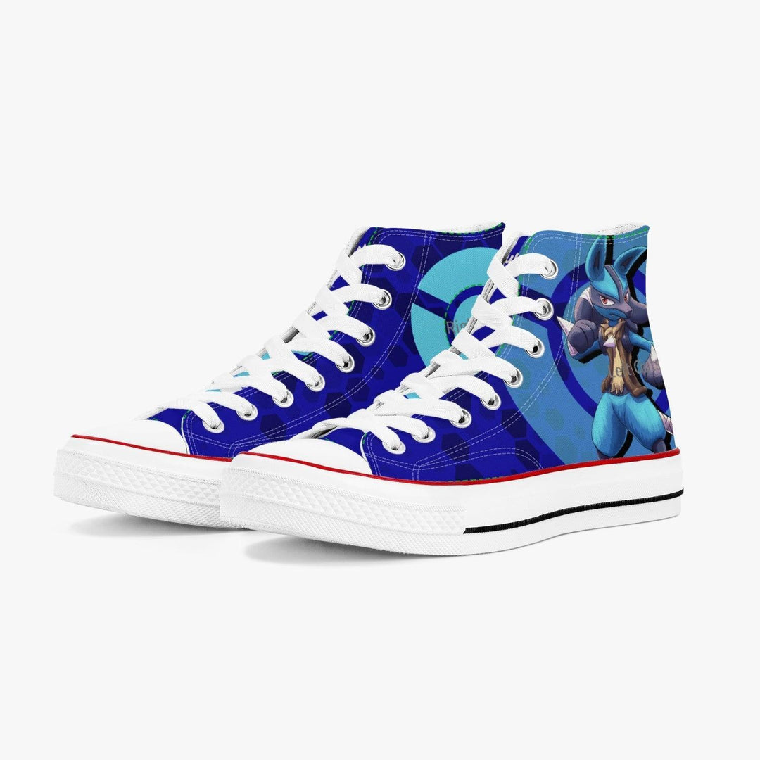 Pokemon Lucario A-Star High White Anime Shoes _ Pokemon _ Ayuko