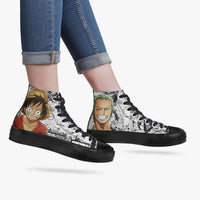 Thumbnail for One Piece Luffy X Roronoa Zoro A-Star High Anime Shoes _ One Piece _ Ayuko
