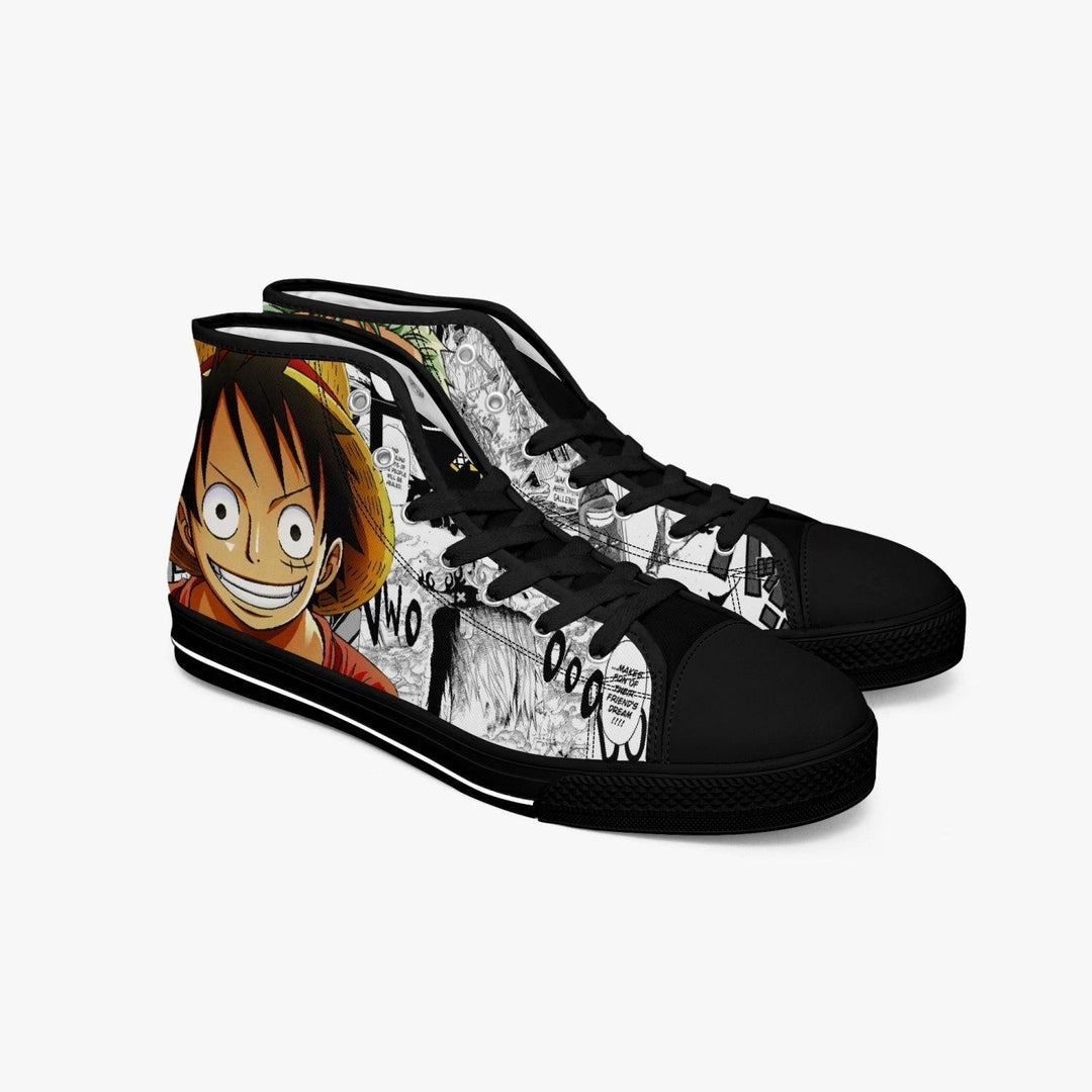 One Piece Luffy X Roronoa Zoro Manga A-Star Mid Anime Shoes _ One Piece _ Ayuko