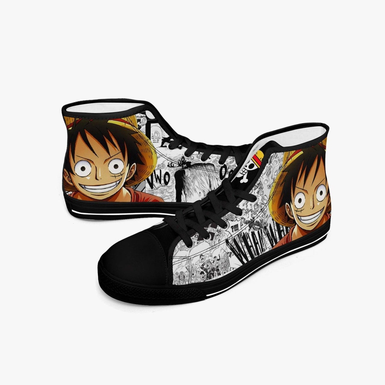 One Piece Luffy X Roronoa Zoro Manga A-Star Mid Anime Shoes _ One Piece _ Ayuko