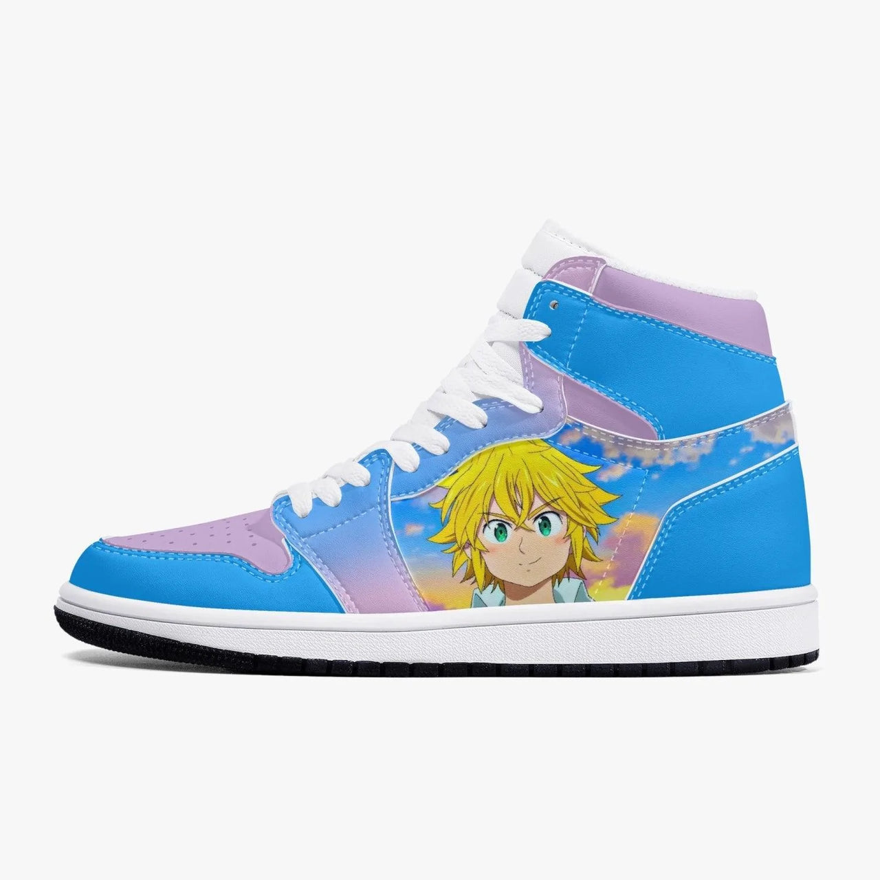 Seven Deadly Sins Meliodas Two Sides Air J1 Mid Anime Shoes _ Seven Deadly Sins _ Ayuko