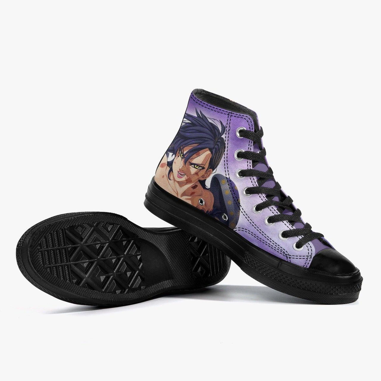 Seven Deadly Sins Merlin Purple High Top Anime Shoes _ Seven Deadly Sins _ Ayuko