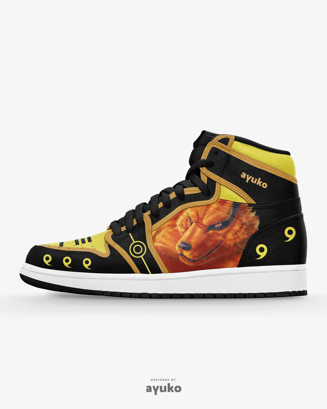 Naruto Shippuden Naruto & Kurama Air JD1 Mid Anime Shoes _ Naruto _ Ayuko