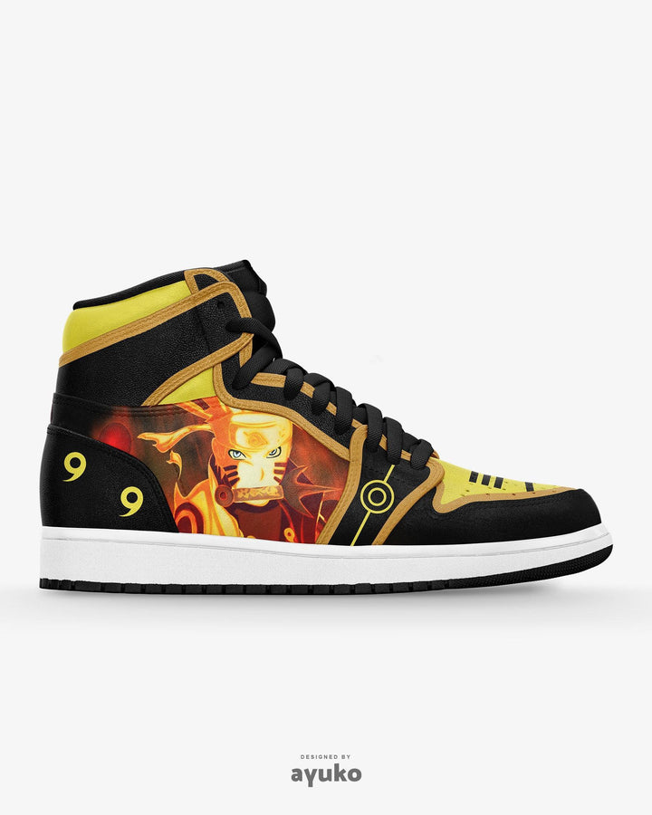 Naruto Shippuden Naruto & Kurama Air JD1 Mid Anime Shoes _ Naruto _ Ayuko