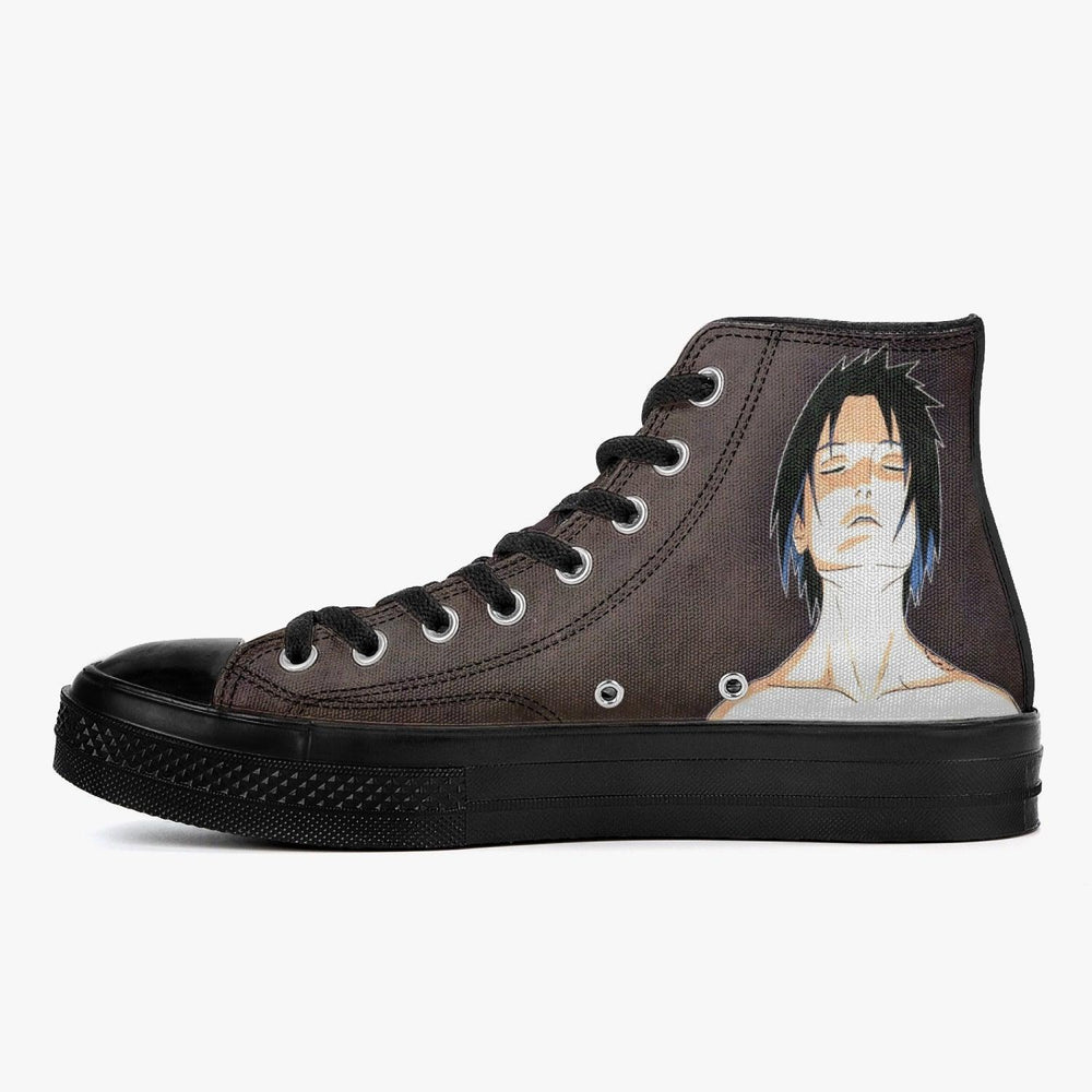 Naruto Shippuden Naruto x Sasuke Brown A-Star High Anime Shoes _ Naruto _ Ayuko