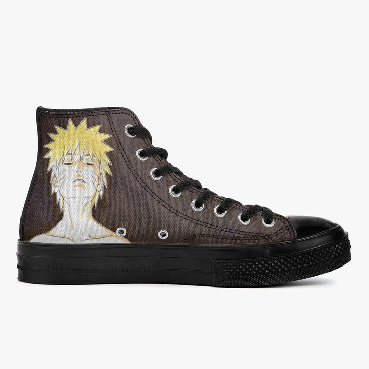 Naruto Shippuden Naruto x Sasuke Brown A-Star High Anime Shoes _ Naruto _ Ayuko