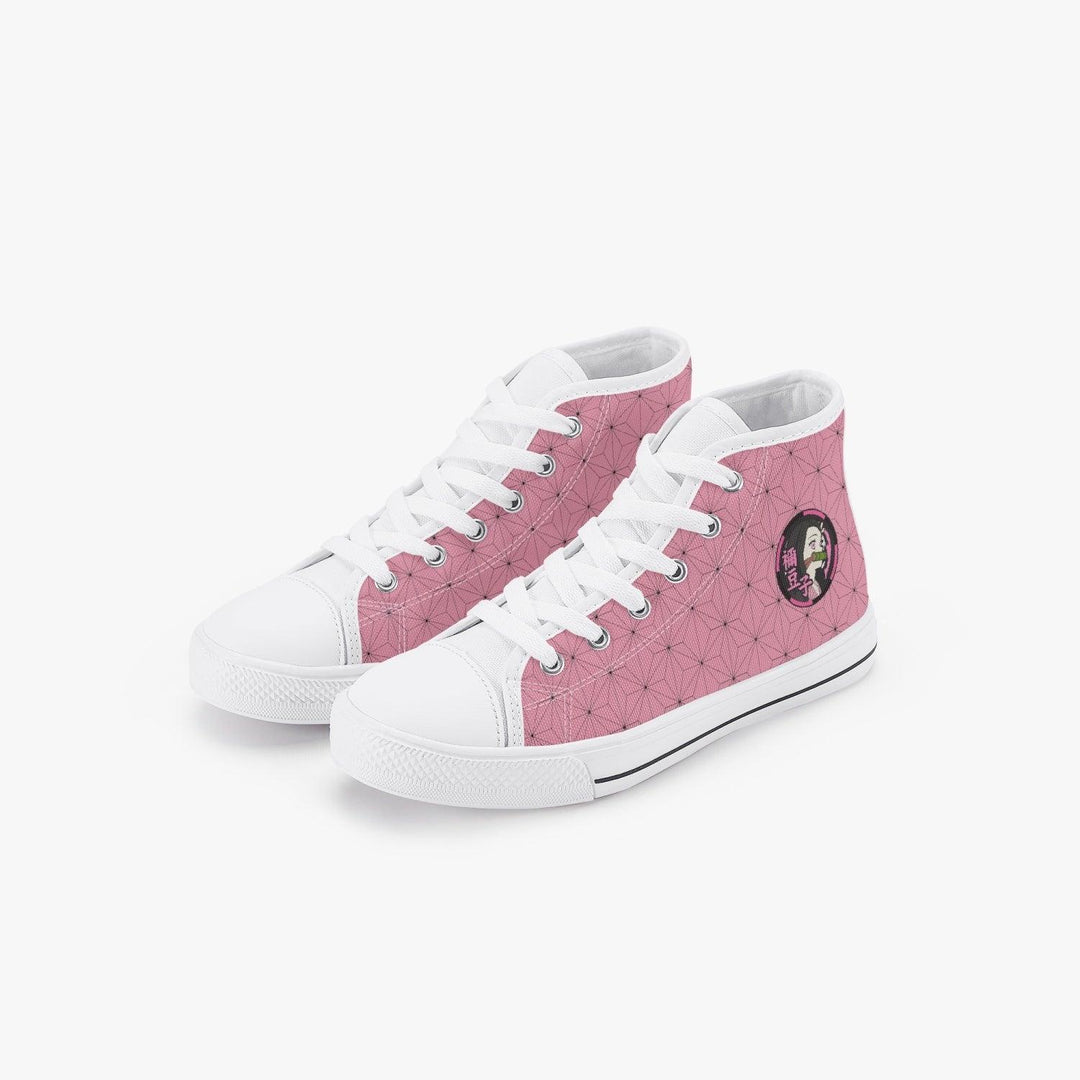 Demon Slayer Nezuko Kamado Kid’s High-Top Canvas Anime Shoes _ Demon Slayer _ Ayuko