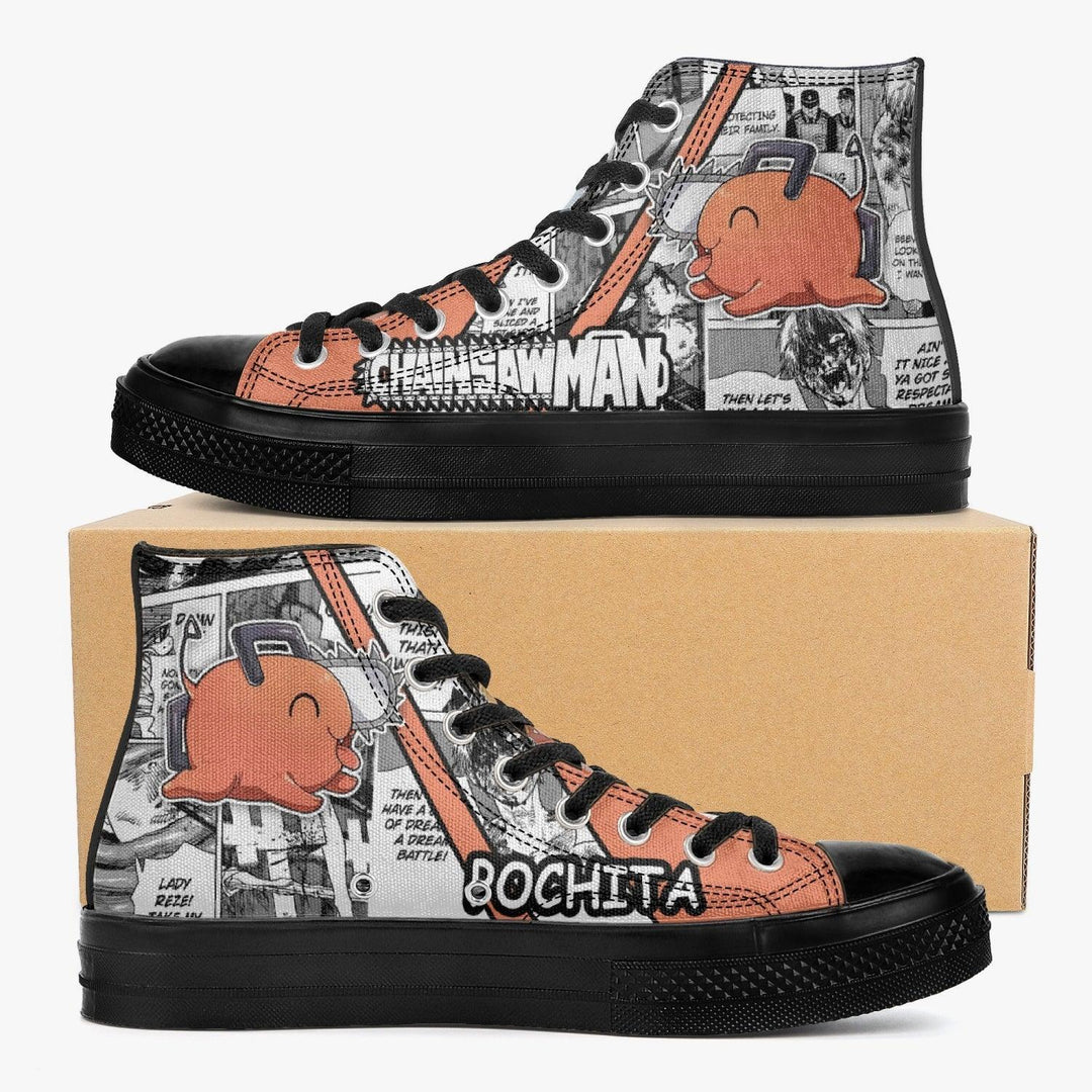 Chainsaw Man Pochita A-Star High Anime Shoes _ Chainsaw Man _ Ayuko