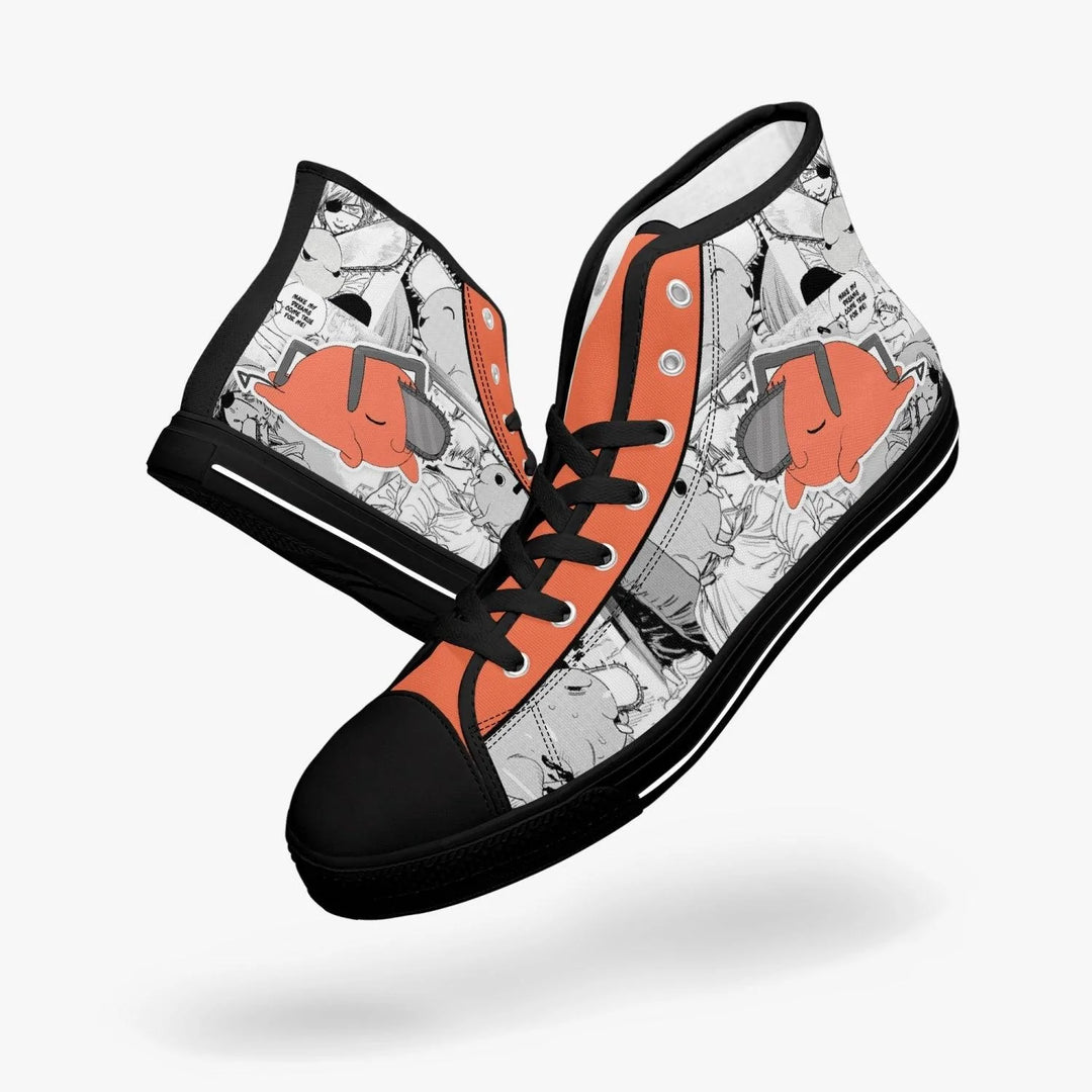 Chainsaw Man Pochita A-Star Mid Anime Shoes _ Chainsaw Man _ Ayuko