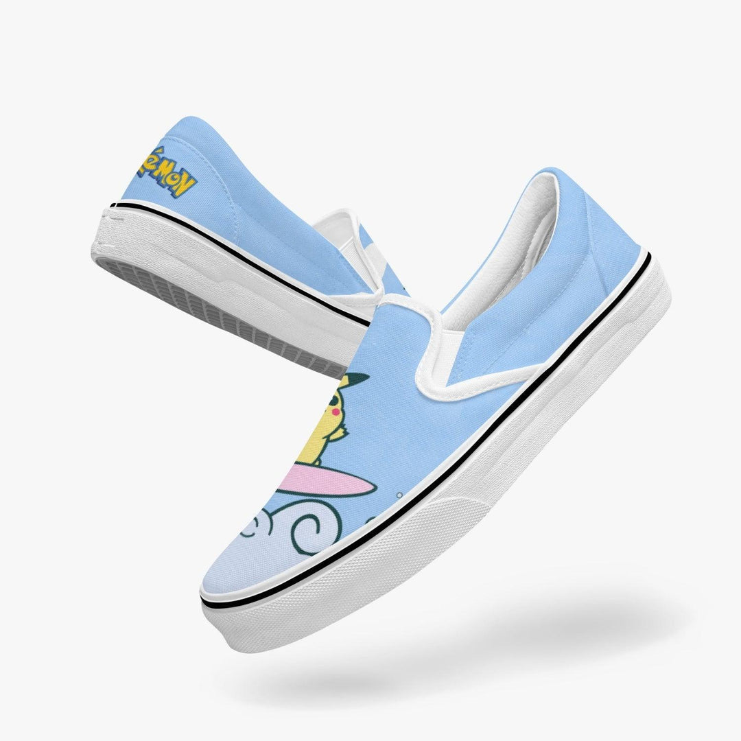 Pokemon Surfing Pikachu Slip Ons Anime Shoes _ Pokemon _ Ayuko