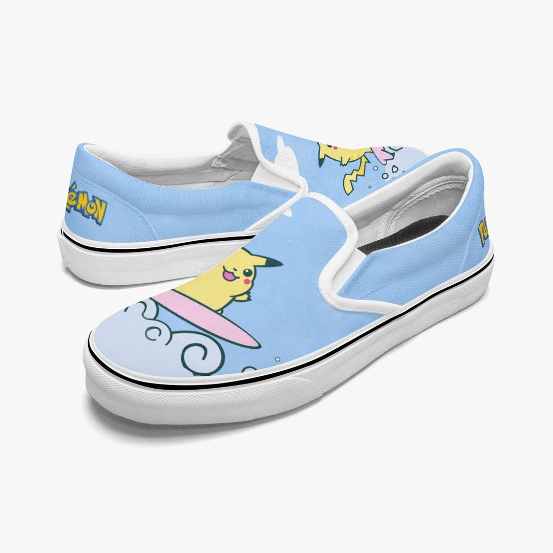 Pokemon Surfing Pikachu Slip Ons Anime Shoes _ Pokemon _ Ayuko