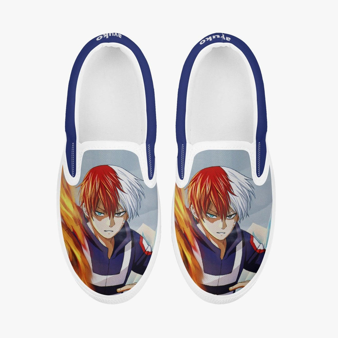 My Hero Academia Todoroki Kids Slip Ons Anime Shoes _ My Hero Academia _ Ayuko