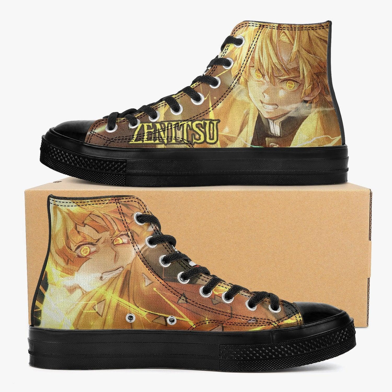 Demon Slayer Zenitsu A-Star High Anime Shoes _ Demon Slayer _ Ayuko